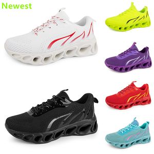 2024 Sport Laufschuhe Frühling Männer Frau Grau Lila Braun Grün Blau PVC Trainer Weiche Boden Turnschuhe Atmungsaktive GAI