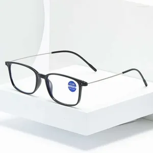 Sonnenbrille Anti Blaues Licht Lesebrille Mode Frauen Männer Klar Computer Presbyopie Brillen Frühling Beine Rahmen Brillen 1,0 bis 4,0