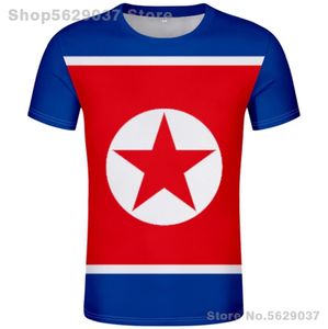 Kuzey Kore T Shirt DIY Özel Yapım İsim Numarası Prk Tshirt Nation Flag Kp Kore Ülke Dprk Koleji Baskı PO Giyim 22071139029