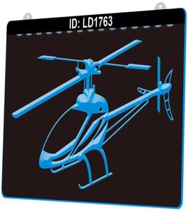 LD1763 Helikopter 3D Grawerowanie LED znak światła Whole Retail08869942