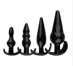 4-teiliges Set Silikon Analdildo Männliches Prostata-Massagegerät Analperlen Plug G-Punkt Butt Plug Masturbation Analsexspielzeug für Paare X0404538593