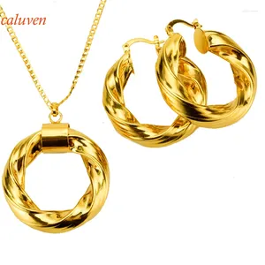 Collana orecchini set Dubai oro etiope africano set gioielli colorati per regalo per donne Israele/Sudan/arabe/medio Oriente