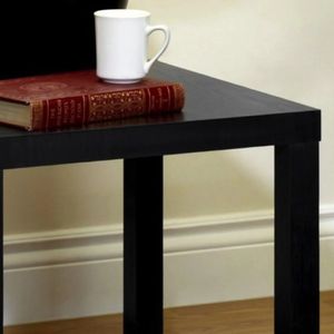 Tavolino Parsons, nero, tavolino, design tradizionale su misura, lussuosi mobili da giardino per esterni