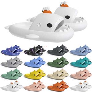 Frete grátis designer tubarão slides sandália chinelo sliders para homens mulheres sandálias slide pantoufle mulas mens chinelos formadores flip flops sandles color68