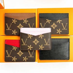 3 card slot wallets M60703 card cover Man wallet Coin Purses Women key pouch card Genuine Leather luxury Designer CardHolder Clutch bag small