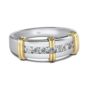 Trendige Gelbgold-Ringe und -Bänder für Frauen, luxuriöser Hochzeitsschmuck, bestandener Diamanttest, zartes Geschenk für Mädchen, Verkauf 240220