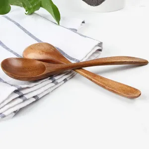Skedar högkvalitativa träsked bambu kök köksredskap verktygssoppa tesked catering för kicthen