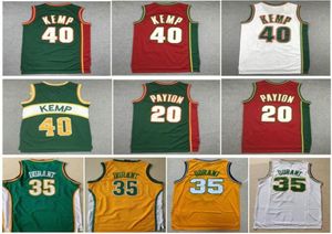 hole Good Quality Embroidery Ray Allen Gary Vintage Yellow Green Kevin 35 Durant 20 The Glove Gary Payton 40 Reign Man Shawn K8327354