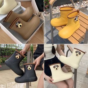 Rainboots Womens Non poślizg botki deszczowe dla dorosłych buty wodne niebieskie czerwone wygodne wodoodporne buty gai długie przegląd