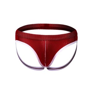 Men's Low Waisted Breathable Ice Silk Double Sexy Underwear Thong 306051