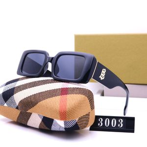 Óculos de sol para mulheres Designer Burberys Sun Glassesoverseas Nova caixa Óculos de sol para homens e mulheres Fotografia de rua Óculos de sol clássicos da moda para viagens 3003