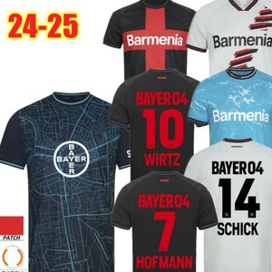 23 24 25 Bayer Leverkusen Soccer Jerseys Wirtz Boniface Frimpong Hincapie Hofmann Tapsoba Schick Palacios Grimaldo 2023 2024 Home Away 3rd Mens Football Shirts