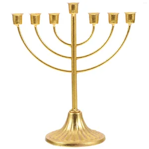 Candle Holders Conical Hanukkah Menorah Vintage Decor Dinner Candlestick Wrought Iron Holder Ornament