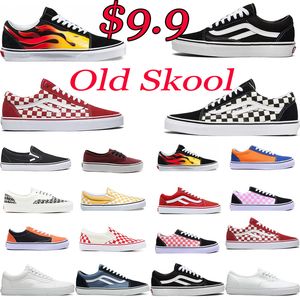 Ny stil gamla skool män kvinnor platt skor designer skateboard sneakers svart vit grön röd marin herr mode sport tränare avslappnade skor lågt pris 36-44