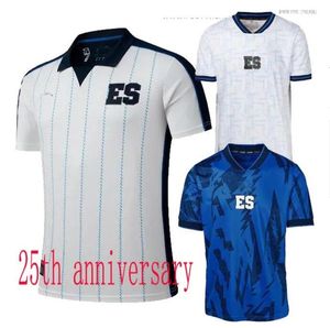 2024 السلفادور لكرة القدم القمصان الـ 25 الذكرى السنوية 2023 23 24 25 Home Blue Away White National Teamsoccer Shirt Shirt Shirt Sleeve Assive Mostam
