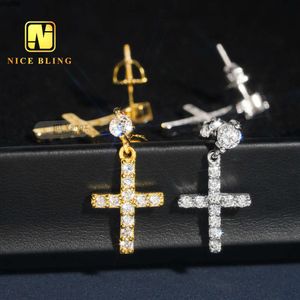 Ready Stock Cross Earrings VVS Moissanite Diamond Silver Gold VVS Rhodium VVS Jewelry Moissanite Stud Earring Luxury