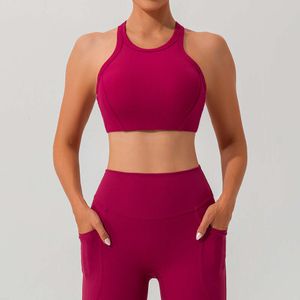 Lu Hizas Kıyafet Kadın Yoga T-shirt Lul Konu Hızlı Kurutma Spor Bra Bayan Fitness Yoga Takım Jogger Gry Lu-08 2024