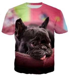 French Bulldog T -shirt Menwomen 3D Tryckt Tshirts Casual Harajuku Style Tshirt Streetwear Tops 2107219373149