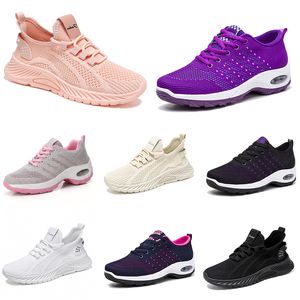 Hiking Women New Men Shoes Running Flat Shoes Soft Sole Fashion Purple White Black Comfortable Sports Color Blocking Q57 GAI 573