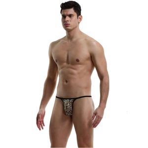 Gelo seda diversão sexy cintura baixa tanga roupa interior masculina u-convexo respirável estilo fino novo 104915