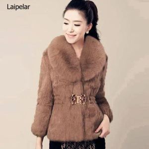 Fur New Short Fur Coat Women Jacket 2023 Autumn Winter Imitation Rabbit Hair Short Korean Loose Thin Large Fur Collar Women Coat