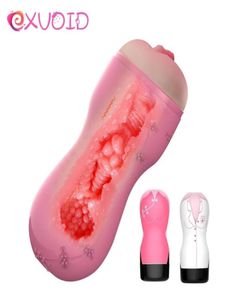 Exvoid Male Masturbator Realistic Vagina Soft Tight Tight Pussy Sex Toys for Men Adult Products Sex Machine Masturboraty Cup Sex Shop Y2731828