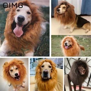 Caps OIMG New Pet Hat Accessories Dog Cat Funny Sell Cute Wig Lion Head Cover Hat Golden Retriever Labrador Border Terrier