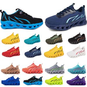 Spring Men Women Shoes Running Shoes Fashion Sports Lämpliga sneakers Leisure Lace-Up Color Black White Blocking Antiskid Big Size GAI 12