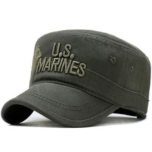 United States US Marines Corps Cap Hatts Camouflage Flat Top Hat Men Cotton Hhat USA NAV SQCKXW HELA2019251U