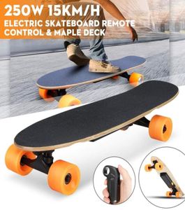 Skate elétrico quatro rodas longboard skate bordo deck controle remoto sem fio rodas de skate para adultos crianças 5736932