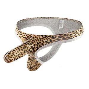 Nya Leopard -underkläder, sexig rolig, låg midja, andas och svettas absorberande tryckta mäns thong 409672