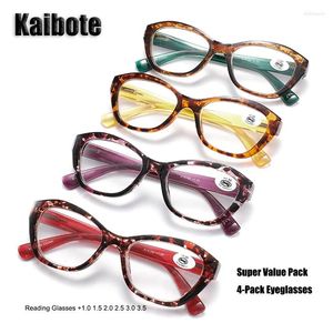 Okulary przeciwsłoneczne 4 szt. Moda czytanie szklanki kota oko kolorowy czytnik ramy okulary okulary presbyopowe okulary 1,0 1,5 2,0 2,5 3.0 3.5