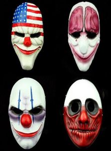 Novo 1 pçs payday 2 máscaras de festa máscara dockwork masculino cosplay máscara de resina fantasia vestido de festa de halloween mask4375420