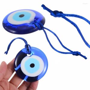 Keychains Lucky Turkish Greek Evil Blue Eye Charm Pendant Lamp Glass Car Home Amulet298L