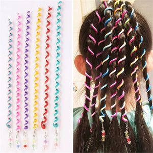 ヘアアクセサリー5pcs/set Children Curler Rope Braid Colorful Headwear Tool Accesories Girls Lovely Band Headdress