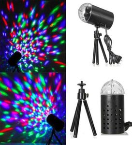 EU 220V 3W Fullfärgad Crystal Voiceaaktiverad roterande RGB -steg Ljus DJ DISCO LAMP 9092769