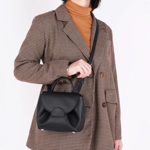 Kvällspåsar kohudande liten crossbody väska mångsidig kvinnor mobiltelefonväska lätt klaff satchel topphandtag dagligen datering plånböcker