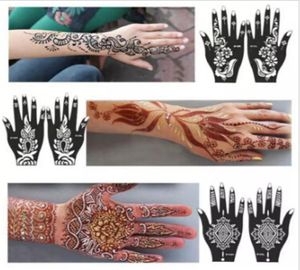 WholeNew 1 Pz India Henné Stencil per tatuaggi temporanei per mano Gamba Braccio Piedi Body Art Template Body Decal per matrimonio NB137 6068597