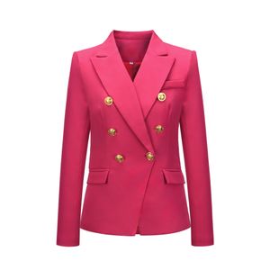 INS Big Kids Blazer con fibbia doppio petto vecchie ragazze Barbie principessa rosa outwear Cappotto primaverile da donna moda S1136