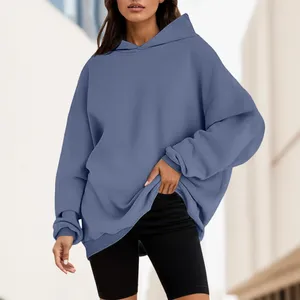 Women's Hoodies Oversized Womens Hooded Sweatshirts 2024 Fashion Pure Color Female Long Sleeve Clothes Spring Autumn Pullover