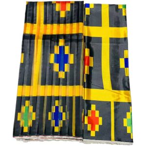 Sukienki African Organza Silk Fabric z satynową bluzką 4+2 jardów nigeryjskie tkaniny organza dla kobiet