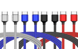 Cabos de carregamento rápido 1m 15m 2m 3m Typec Micro trançado liga PD cabo USB para Samsung s10 s20 s21 note 20 htc lg3696734