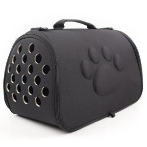 Barnvagnar Dogs Cat Folding Pet Carrier Cage Collapsible Puppy Crate Handväska Bär påsar Pets Husdjur levererar transporttillbehör