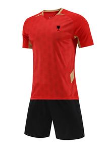 Albania FC Men Men Childrentracksuits de alta qualidade Esporte Terno de Manga Curta Terno de Treinamento ao ar livre Com mangas curtas e camisetas finas de secagem rápida