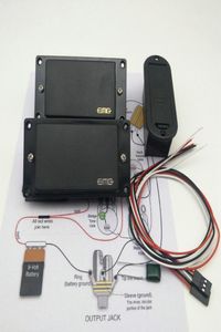 EMG Black 8185 Aktiver Tonabnehmer für E-Gitarre, Humbucker-Tonabnehmer mit 25K-Potentiometer, Montagezubehör, Installationszeichnung2207165