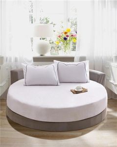 El okrągła pościel wyposażony arkusz łóżka z elastyczną opaską romantyczną El Round Mattress Cover Hightion 200CM220CM 201138701495