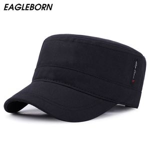 Eagleborn 2020 Klasyczne vintage płaskie czapki umyte męskie i regulowane czapki Zimowe grube czapkę zimowe ciepłe kapelusze wojskowe dla mężczyzn T271s