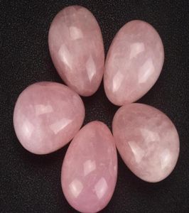 1pcslot odrickad Natural Rose Quartz Yoni Egg Jade Egg PELVIC Kegel Övning Vaginal åtdragning sfär4570537