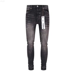 Mäns jeans designer amirssnew lila varumärke svart knäckt personlig menslohb