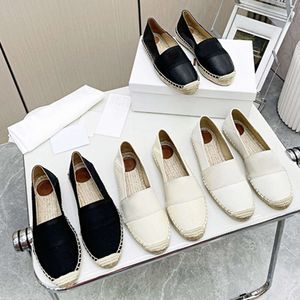 Mode platt espadrilles skor läder loafers designer sneaker kvinnor sandaler klänning sko sommar utomhus avslappnade skor med ruta 531